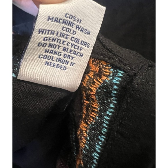 Princess Cruise Line Swim‎ Cover Up Women's Small Black Turquoise Embroidered - Picture 7 of 10